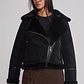 Chaqueta Mujer Aviadora Piel Negro Sioux - Miniatura 1