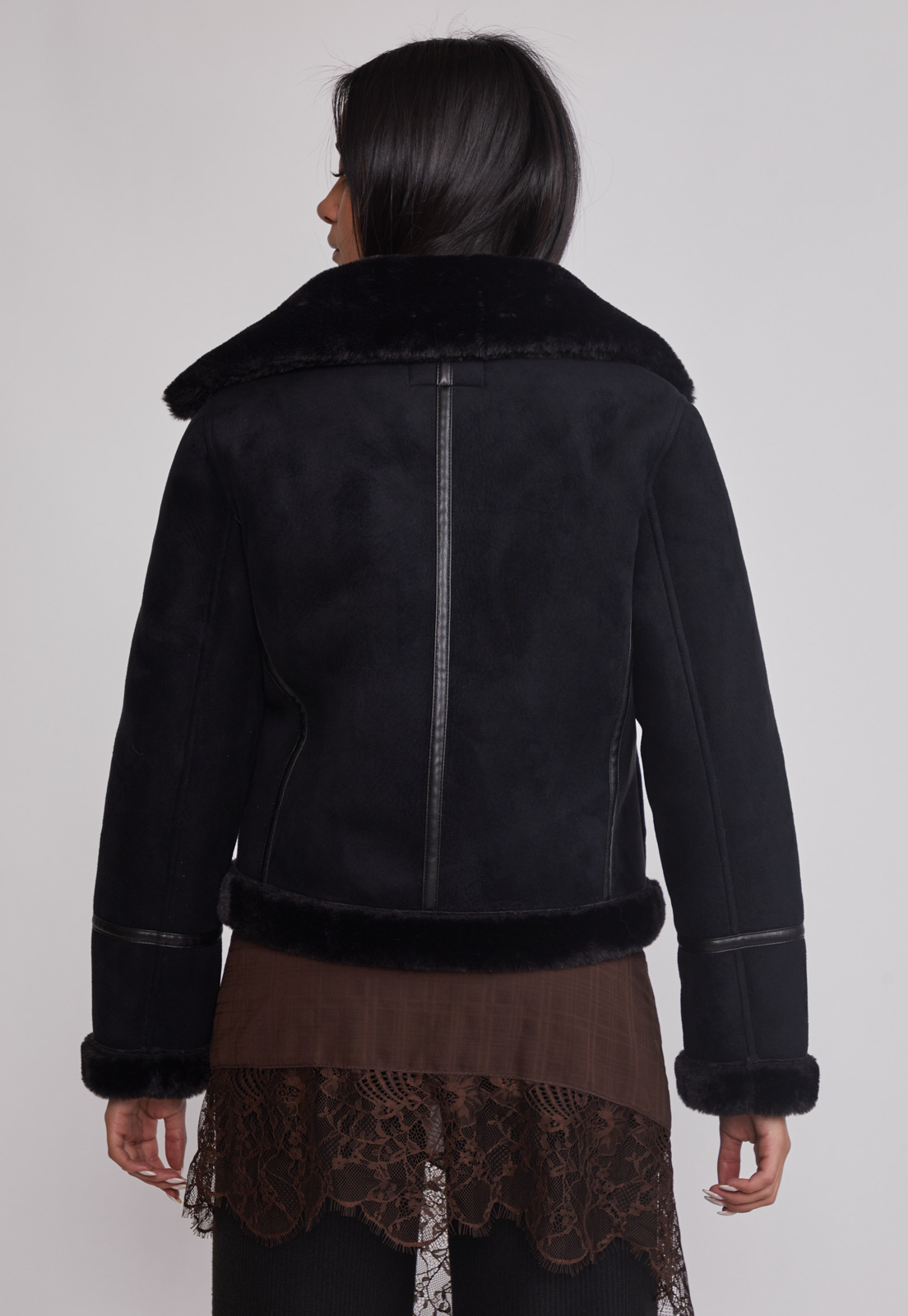 Chaqueta Mujer Aviadora Piel Negro Sioux 3