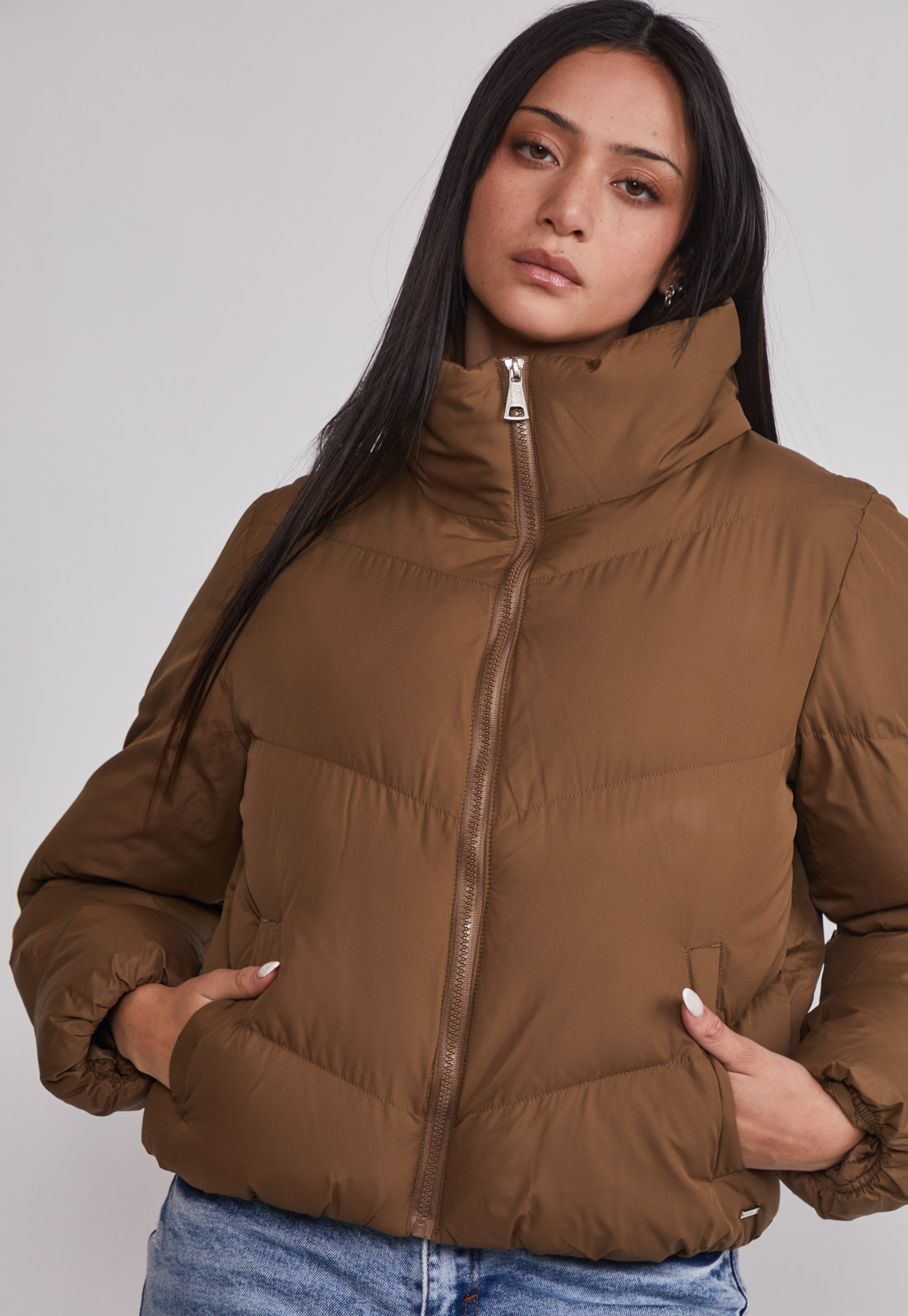 Parka Mujer Basic Puffa Verde Sioux 5