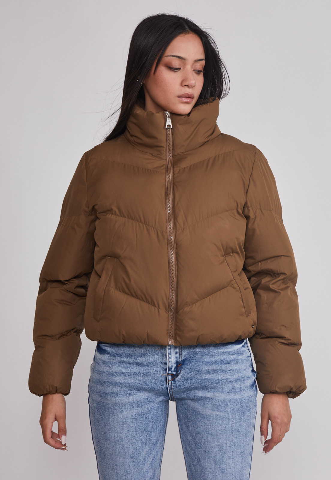 Parka Mujer Basic Puffa Verde Sioux 1