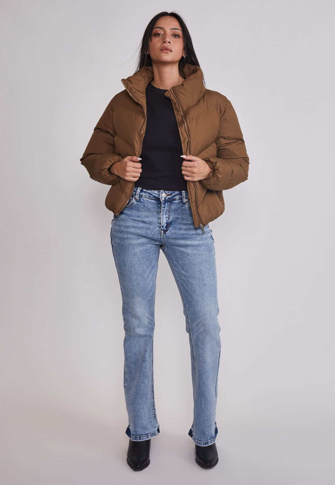 Parka Mujer Basic Puffa Verde Sioux 2