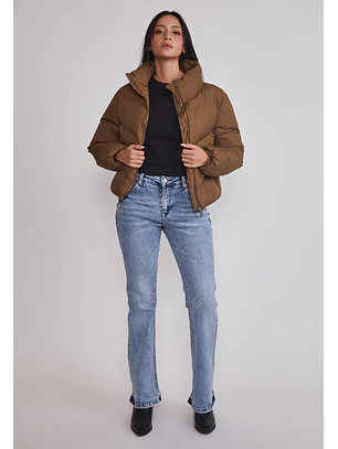 Parka Mujer Basic Puffa Verde Sioux