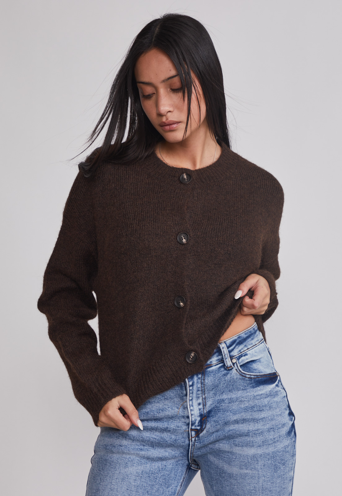 Sweater Mujer Cardigan Café Sioux 1