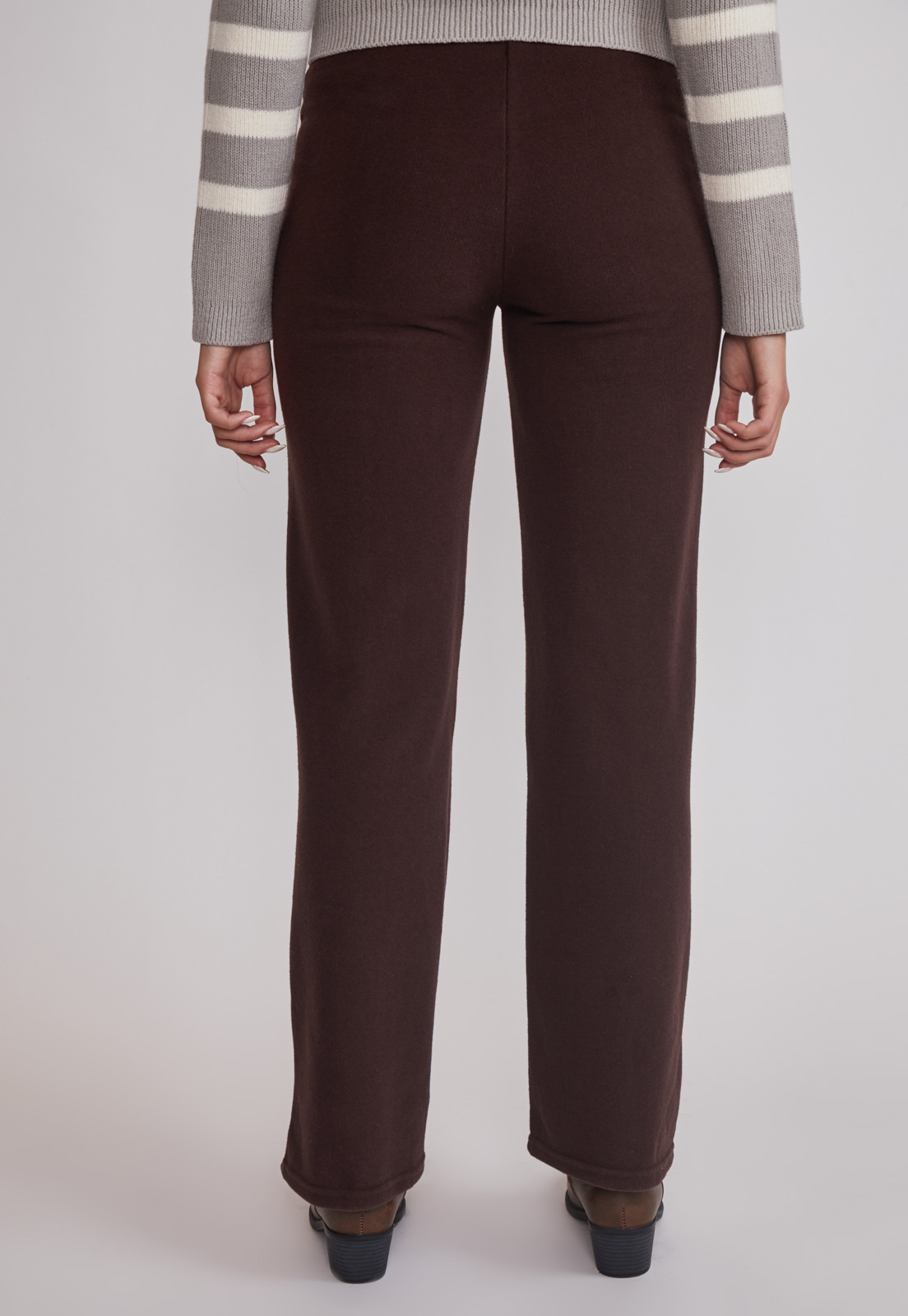 Pantalón Mujer Tejido Wide Café Sioux 3