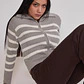 Pantalón Mujer Tejido Wide Café Sioux - Miniatura 5