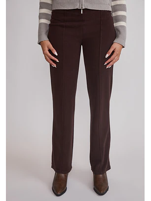 Pantalón Mujer Tejido Wide Café Sioux