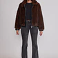 Chaqueta Mujer Detalles Ecocuero Café Sioux - Miniatura 2