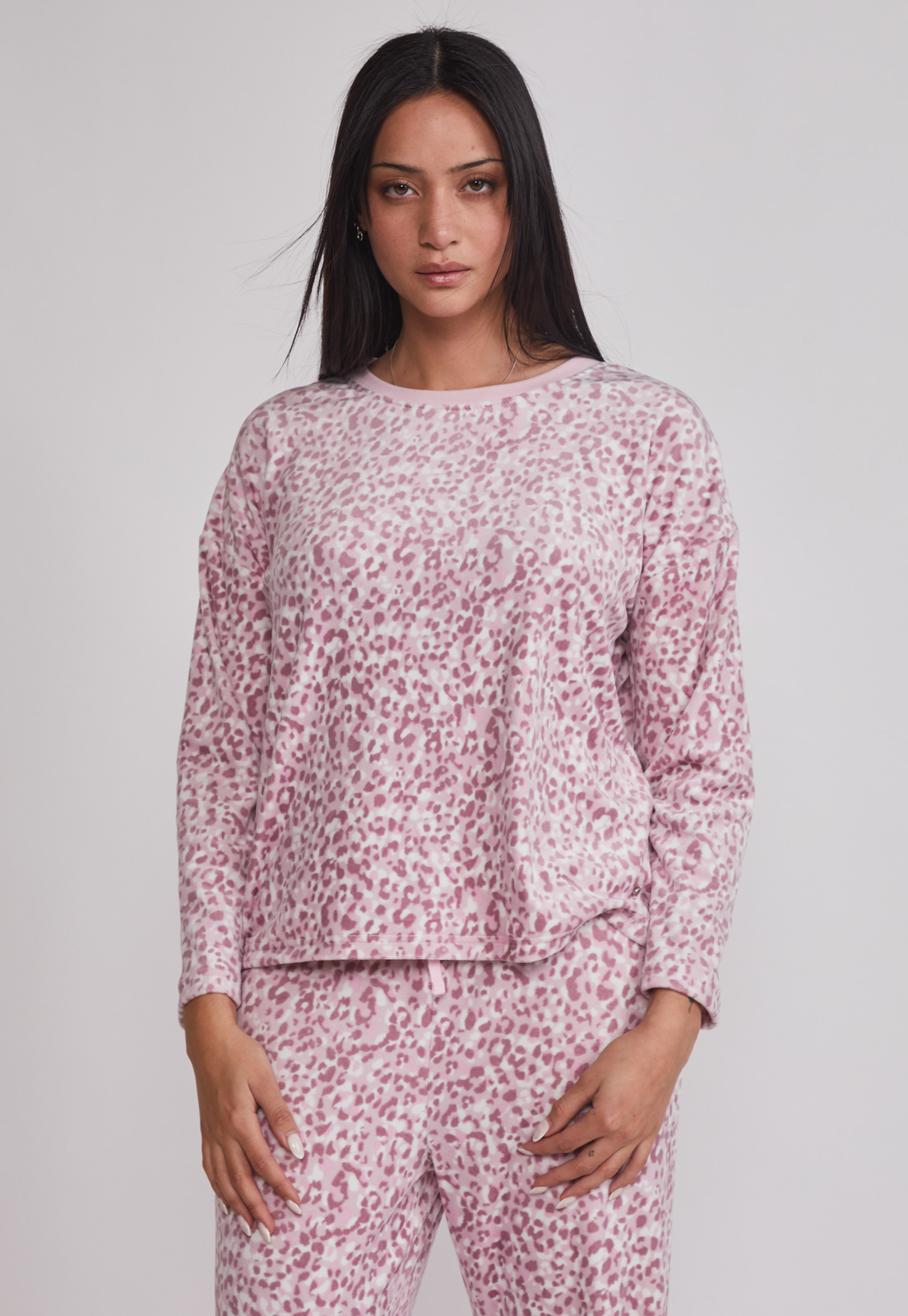 Pijama Mujer Animal Print Rosado Sioux 1