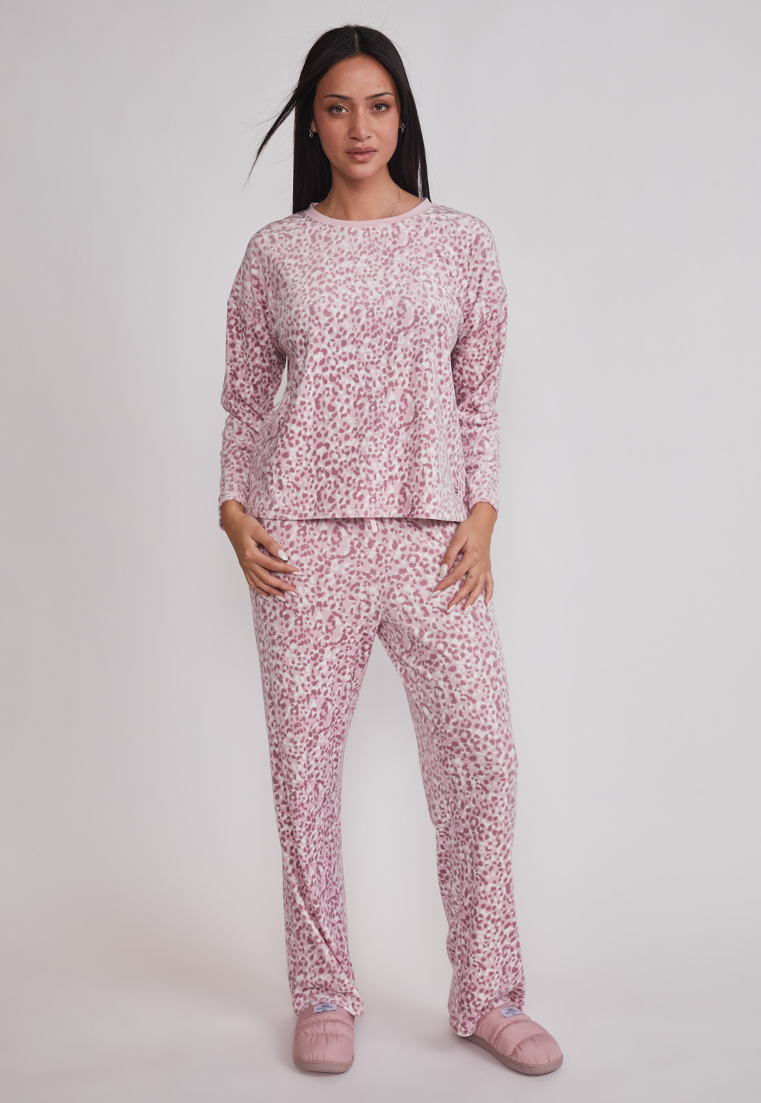 Pijama Mujer Animal Print Rosado Sioux 2