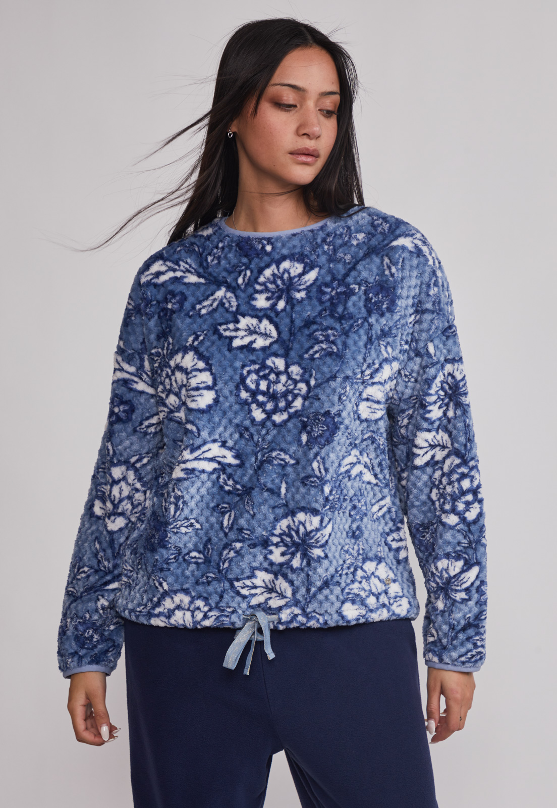 Pijama Peludo Mujer Azul Sioux 4