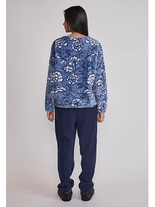 Pijama Peludo Mujer Azul Sioux