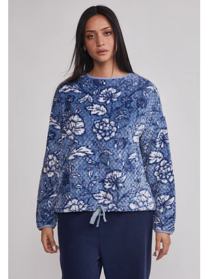 Pijama Peludo Mujer Azul Sioux