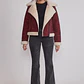 Chaqueta Mujer Aviadora Piel Burdeo Sioux - Miniatura 2