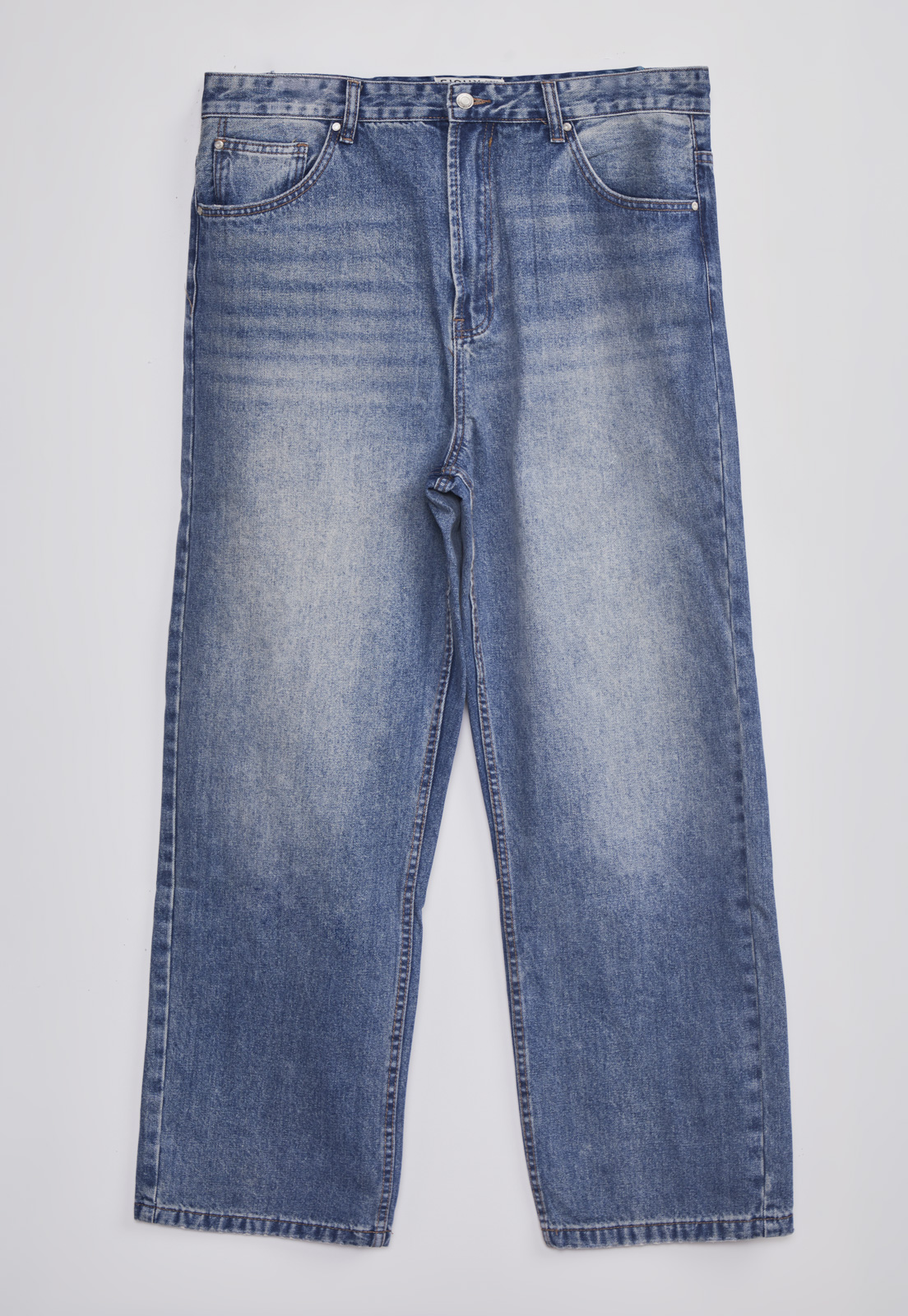 Jeans Hombre Baggy Oxidado Azul Sioux 1