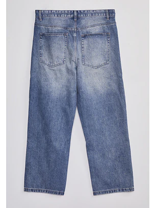 Jeans Hombre Baggy Oxidado Azul Sioux