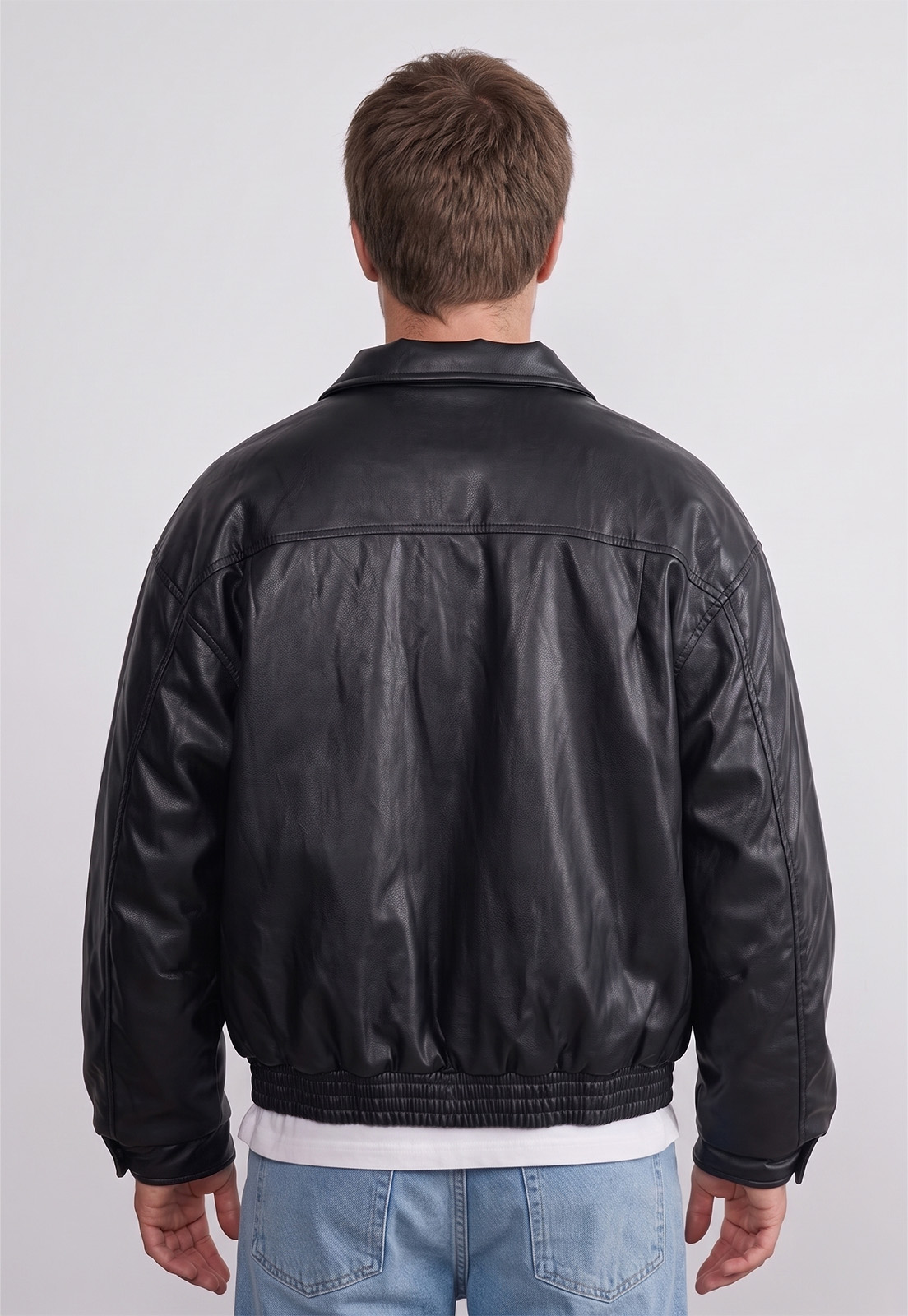 Chaqueta Hombre Efecto Piel Negro Sioux 2