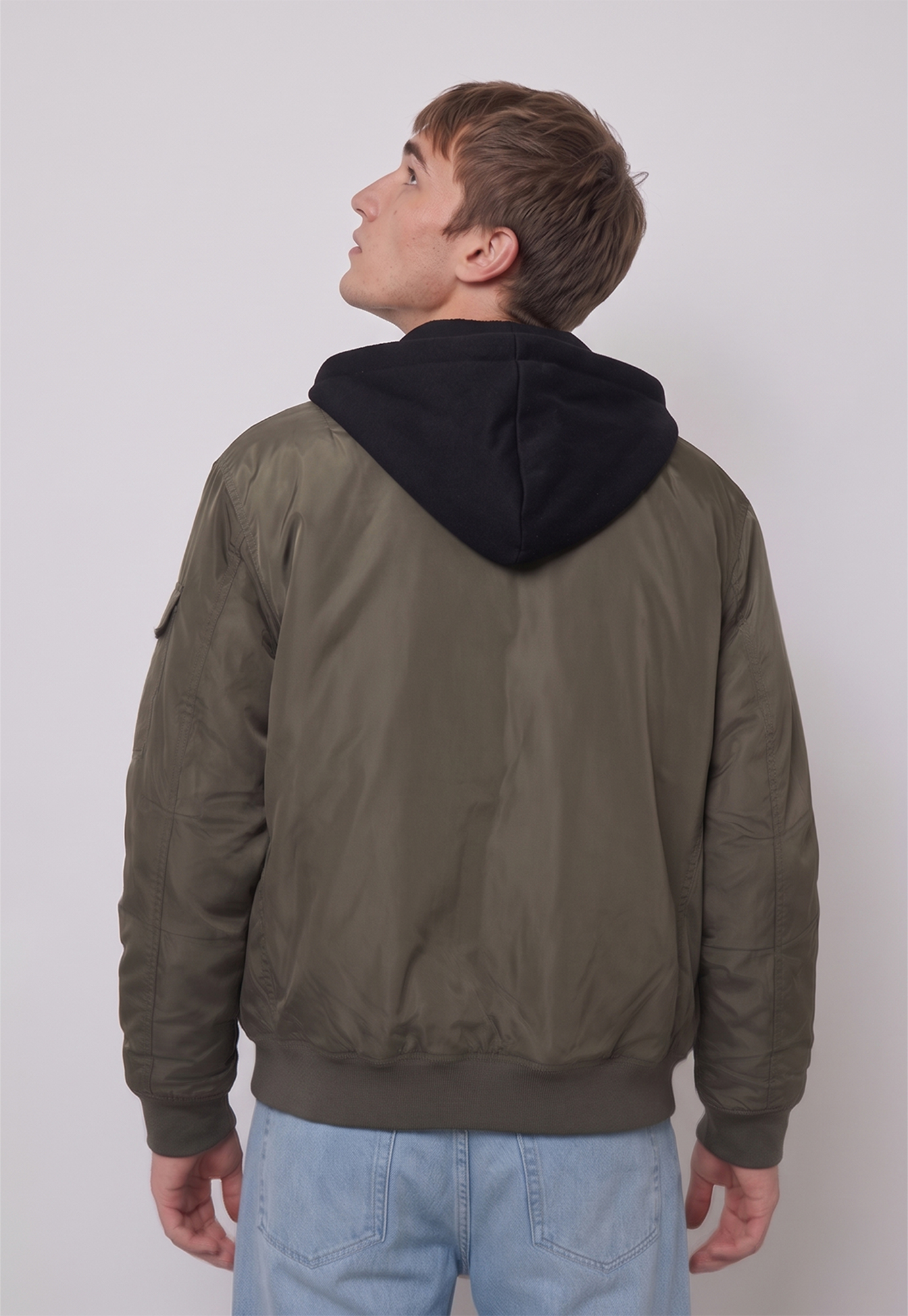 Chaqueta Hombre Acolchada Con Gorro Verde Sioux 3