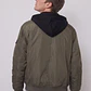 Chaqueta Hombre Acolchada Con Gorro Verde Sioux - Miniatura 3