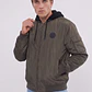 Chaqueta Hombre Acolchada Con Gorro Verde Sioux - Miniatura 1
