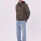 Chaqueta Hombre Acolchada Con Gorro Verde Sioux - Miniatura 2