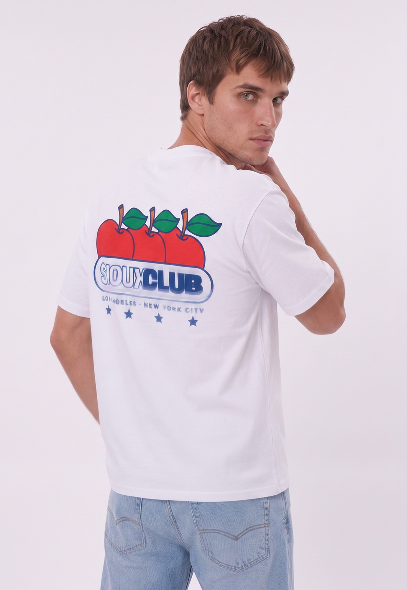 Polera Hombre Manzana Blanco Sioux 2