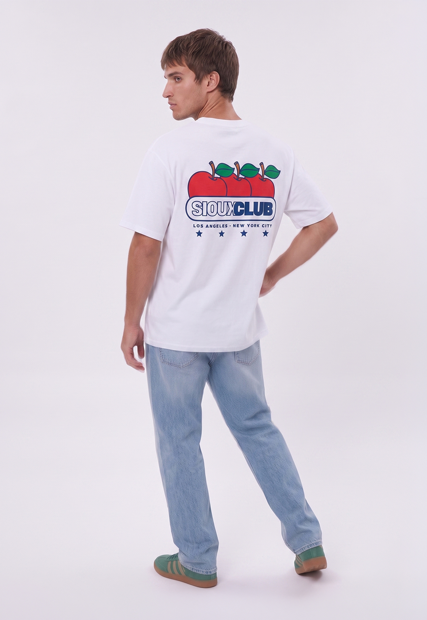 Polera Hombre Manzana Blanco Sioux 3