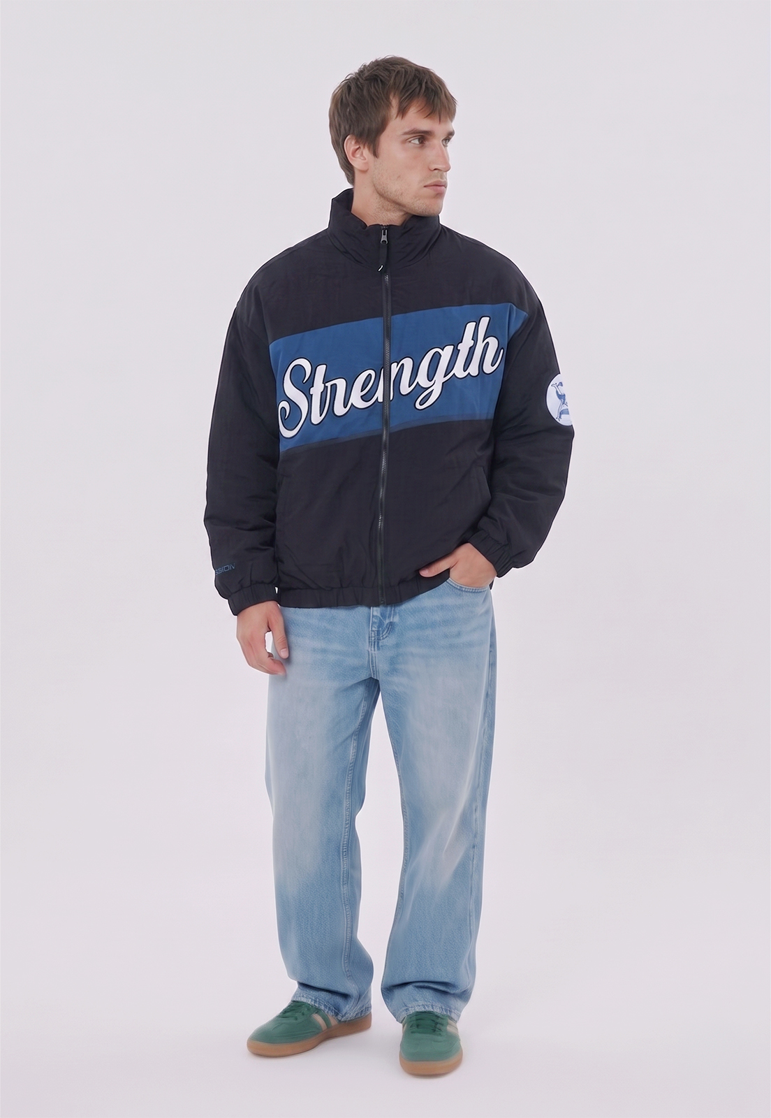 Chaqueta Hombre Acolchada College Negro Sioux 2