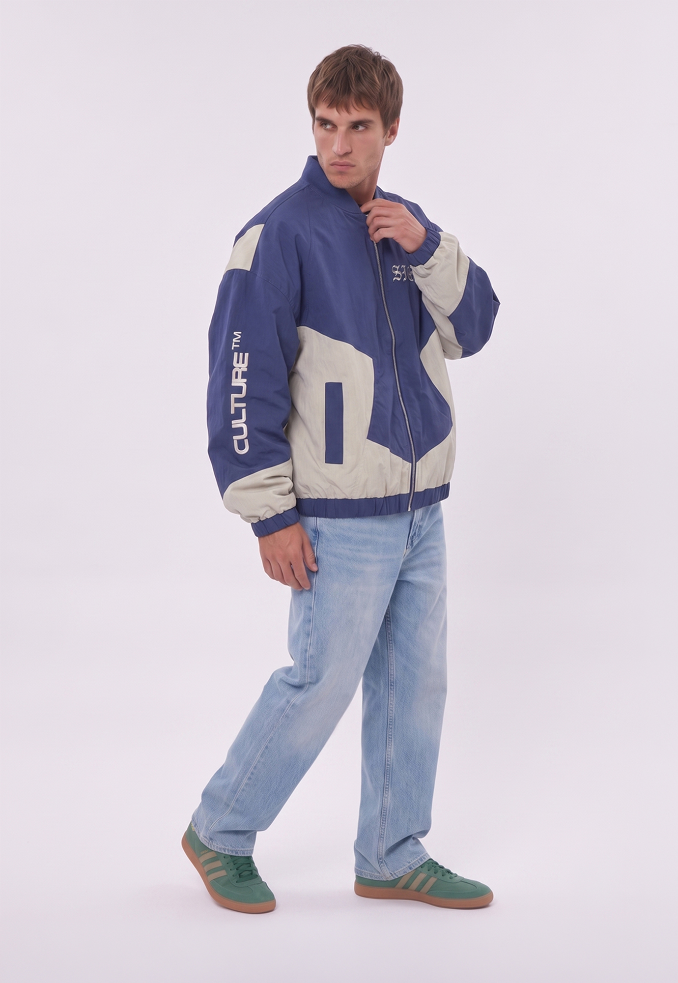Chaqueta Hombre Retro Bordados Azul Sioux 2