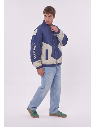 Chaqueta Hombre Retro Bordados Azul Sioux