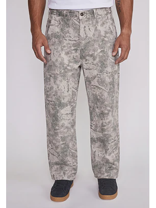 Pantalón Hombre Carpintero Camuflado Blanco