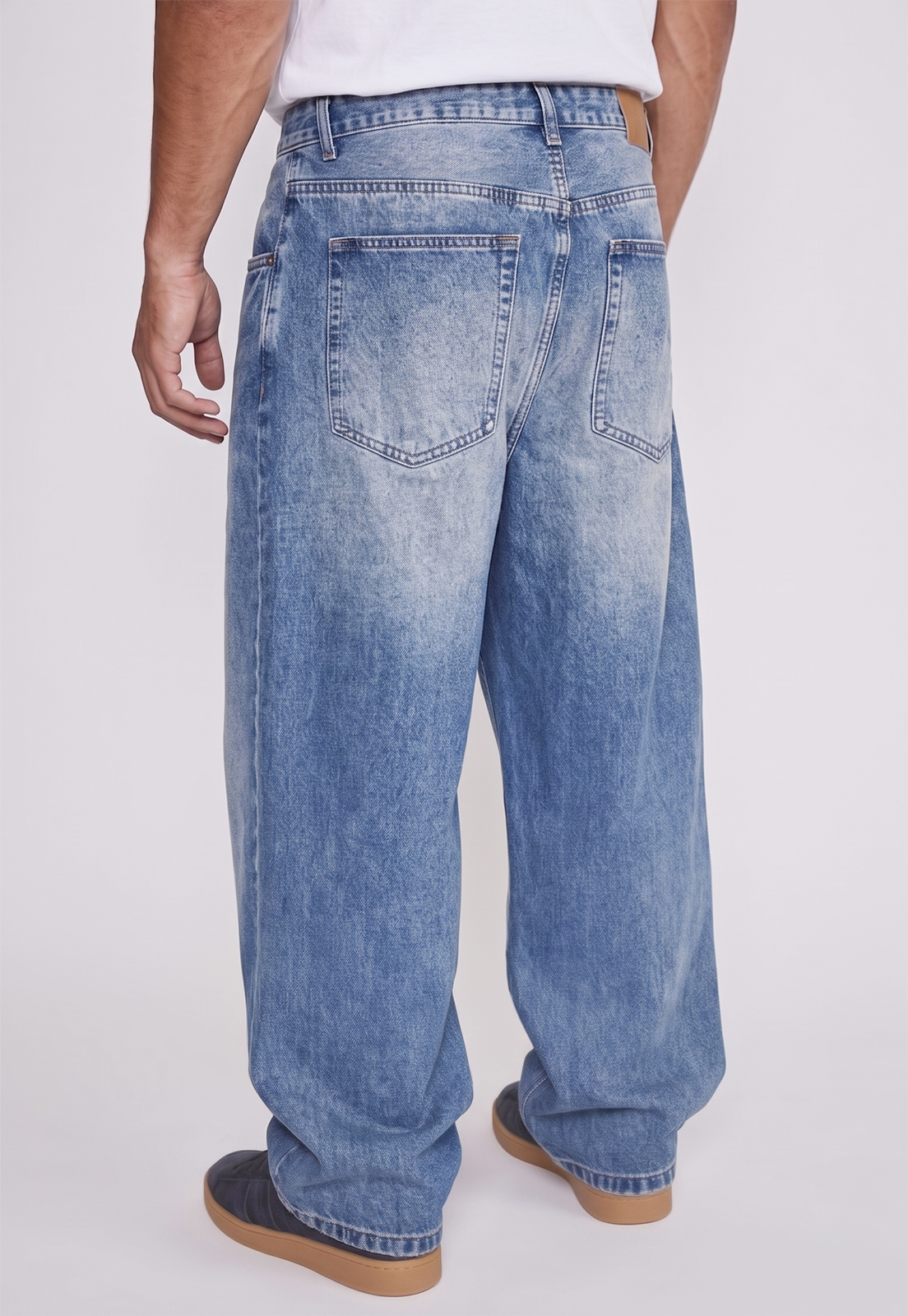 Jeans Hombre Baggy Oxidado Azul Sioux 3