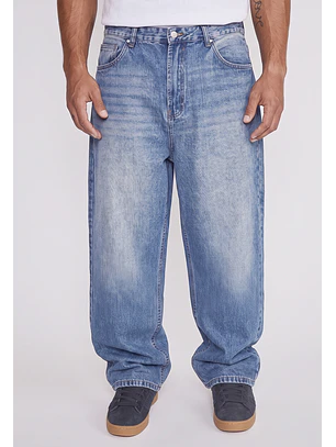 Jeans Hombre Baggy Oxidado Azul Sioux