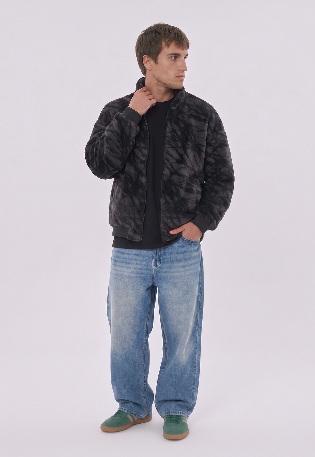 Jeans Hombre Baggy Oxidado Azul Sioux 2