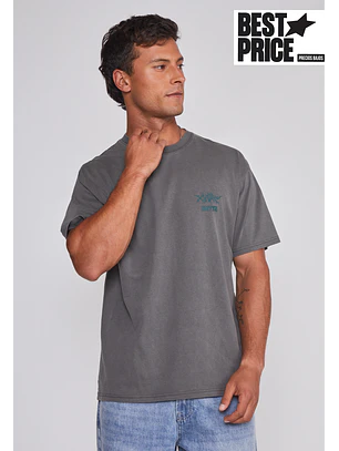 Polera Hombre Lavada Dinosaurio Café Sioux