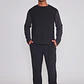 Pijama Polar Largo hombre Negro Sioux - Miniatura 1