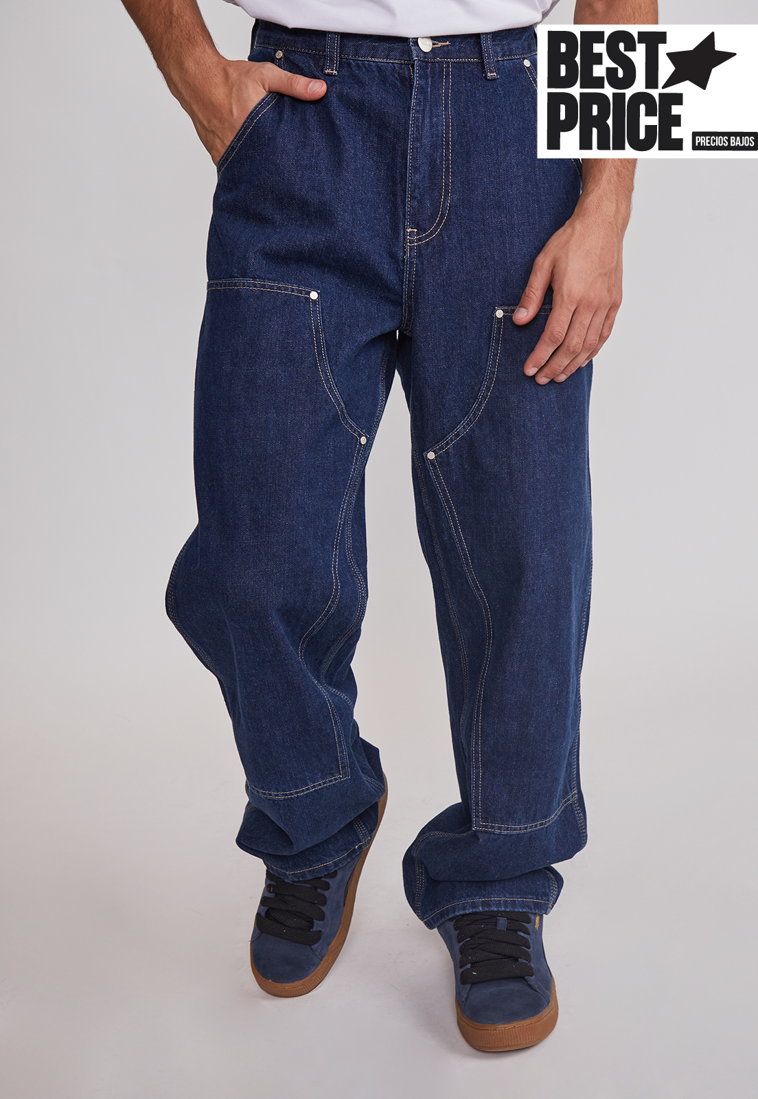 Jeans Hombre Carpintero Vaquero Azul Sioux 1
