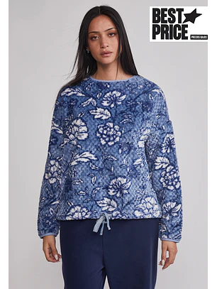 Pijama Peludo Mujer Azul Sioux