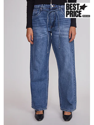 Jeans Mujer Baggy Loose Azul Sioux