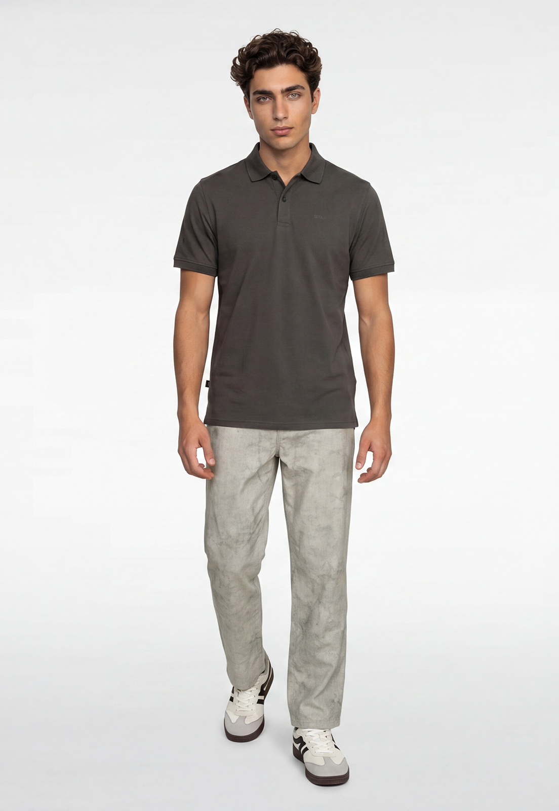 Pantalón Hombre Relaxed Camuflado Gris 1