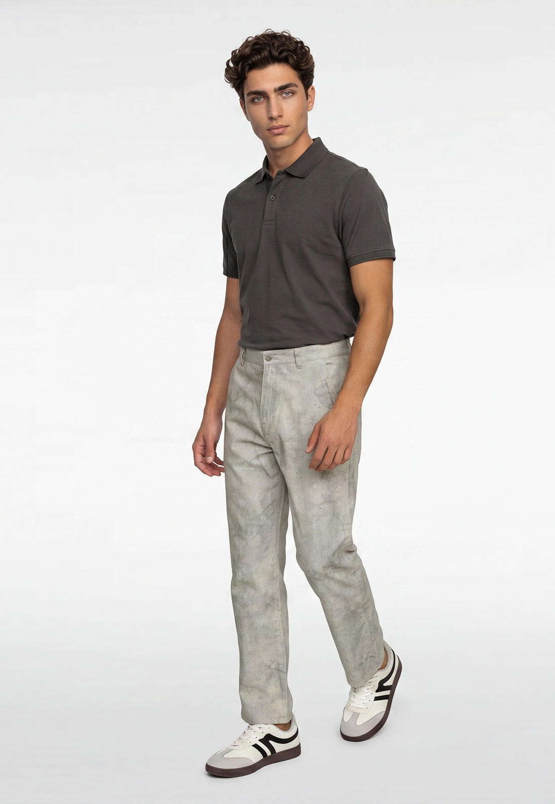 Pantalón Hombre Relaxed Camuflado Gris 4