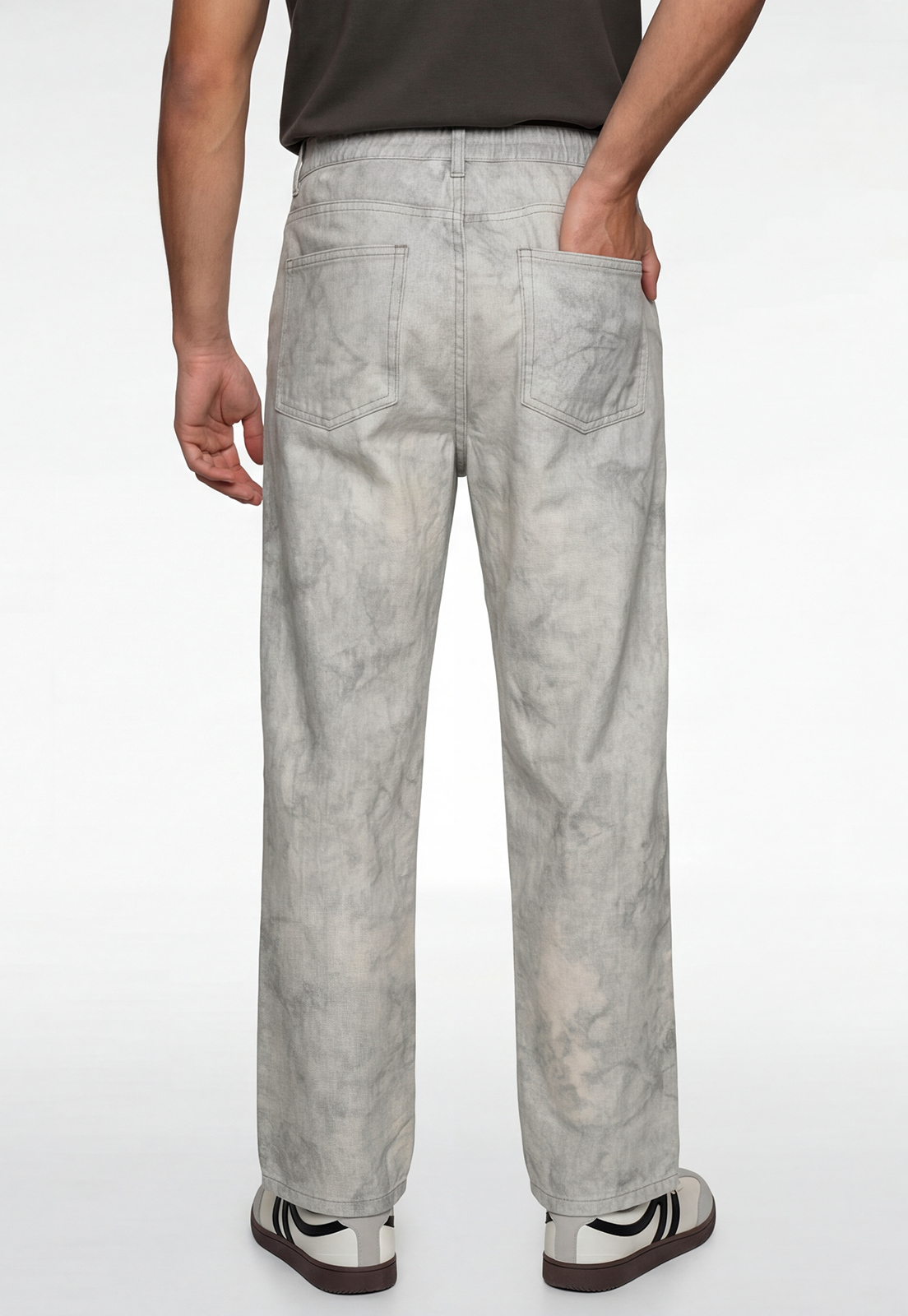 Pantalón Hombre Relaxed Camuflado Gris 3