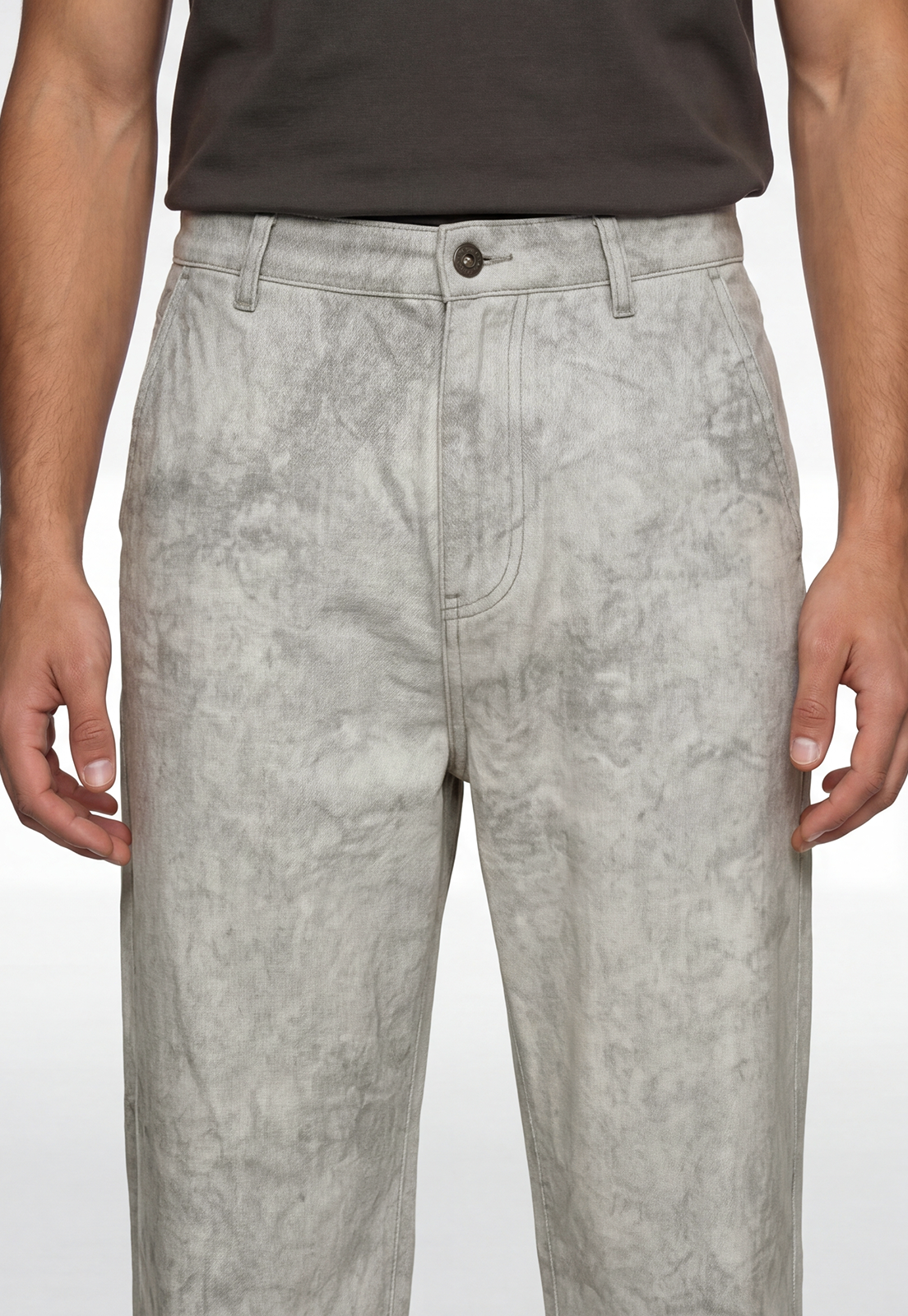 Pantalón Hombre Relaxed Camuflado Gris 2