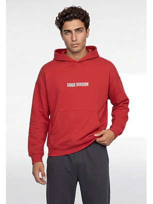 Polerón Hombre Relaxed Espalda Studio Rojo