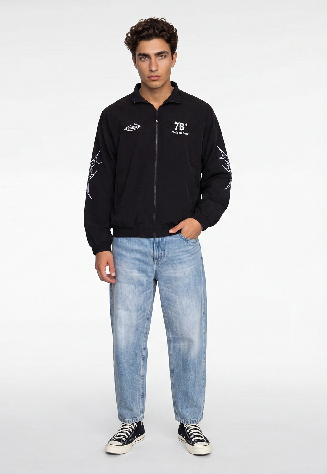 Chaqueta Hombre Bordados Death Negro 2