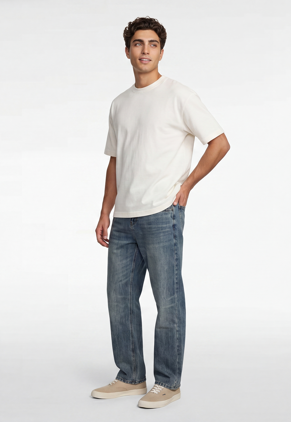 Jeans Hombre Loose Fit Proceso Celeste 4