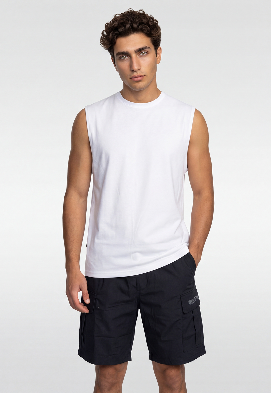 Sudadera Hombre Musculosa Oversize Blanco 1