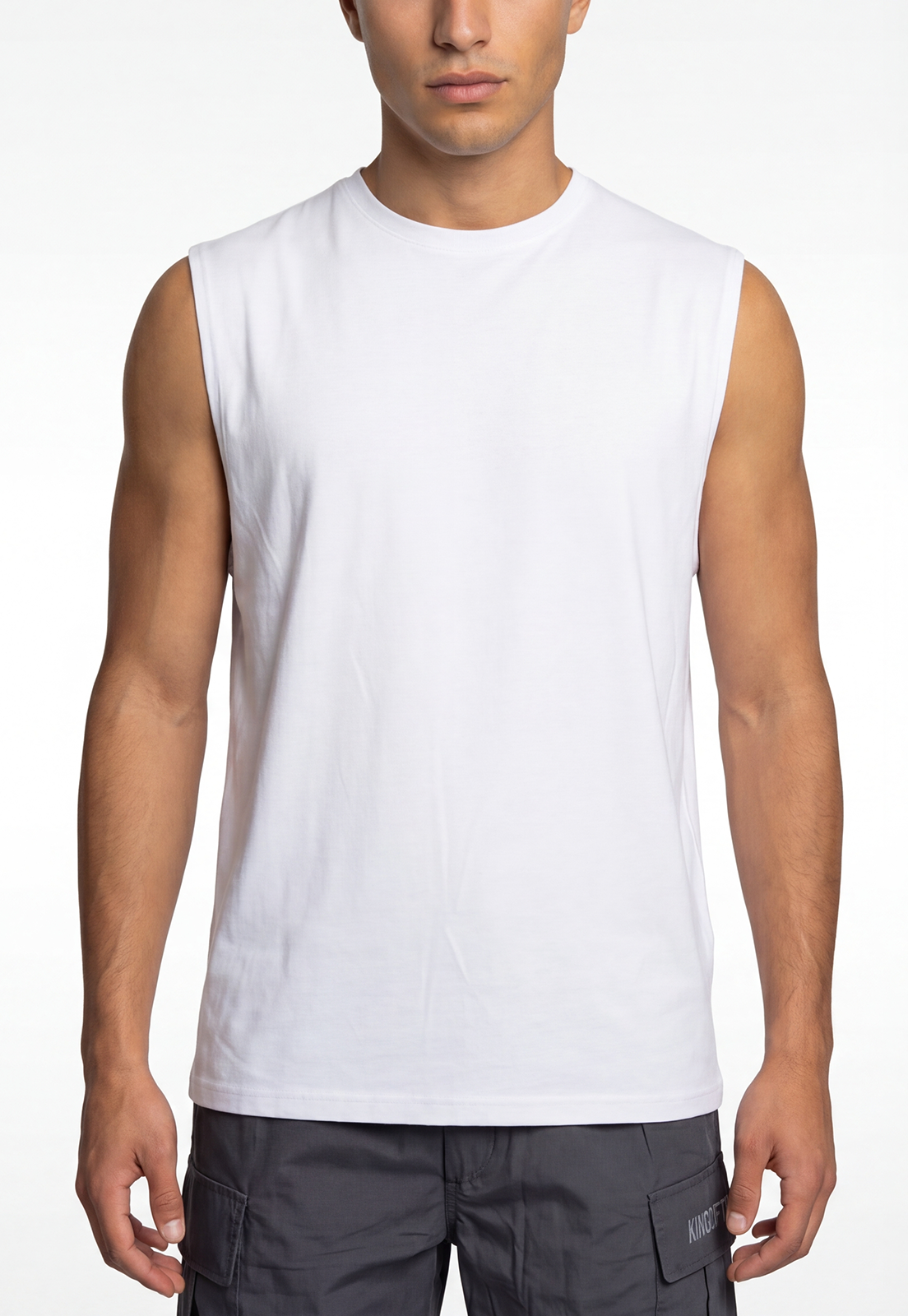 Sudadera Hombre Musculosa Oversize Blanco 3