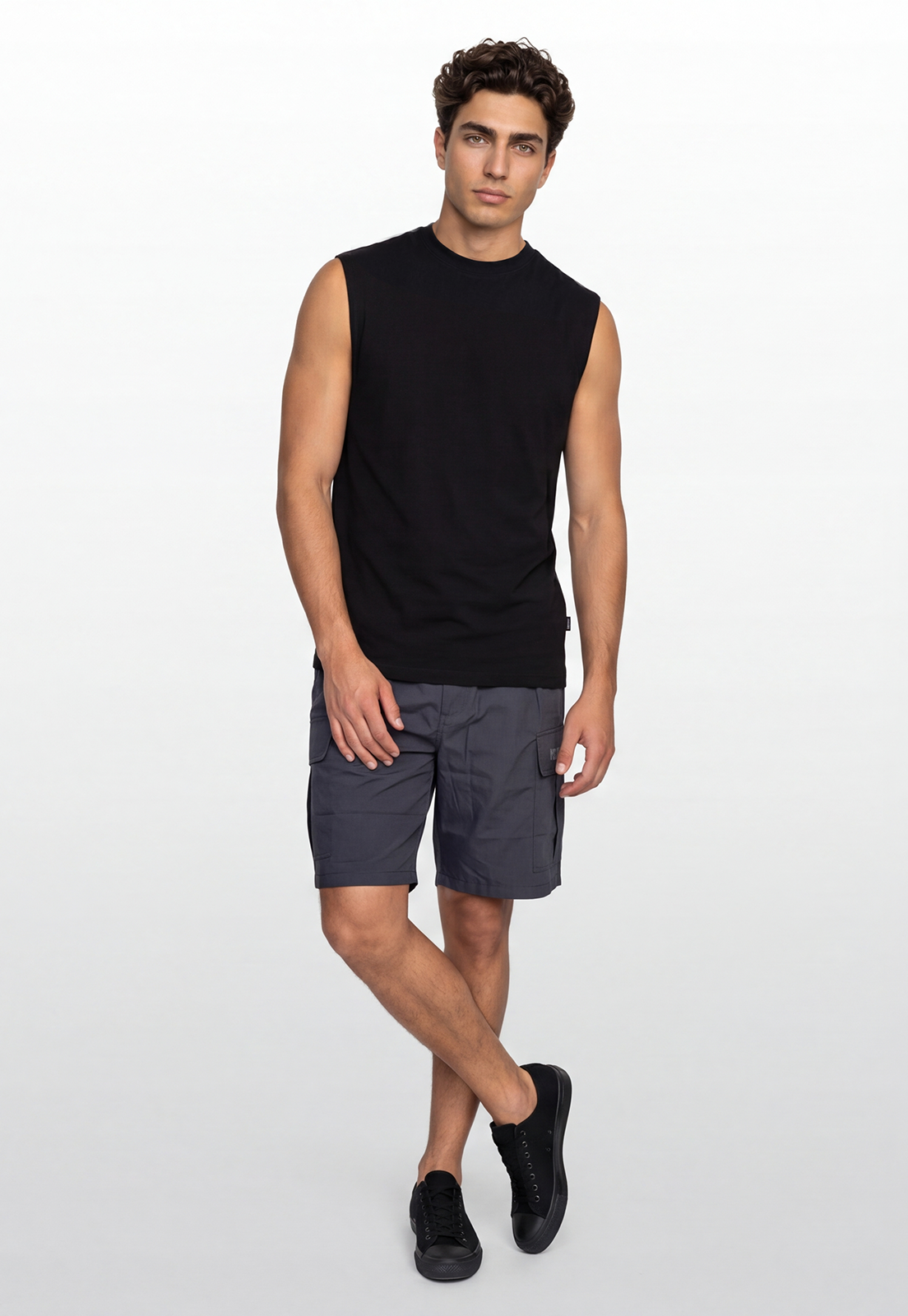 Sudadera Hombre Musculosa Oversize Negro 4