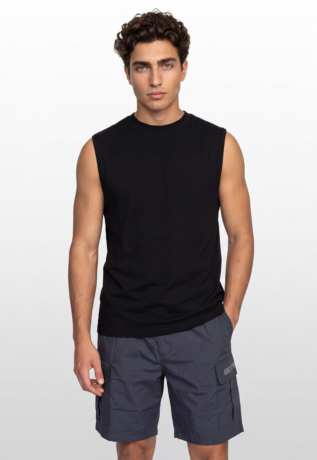 Sudadera Hombre Musculosa Oversize Negro 1