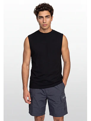 Sudadera Hombre Musculosa Oversize Negro